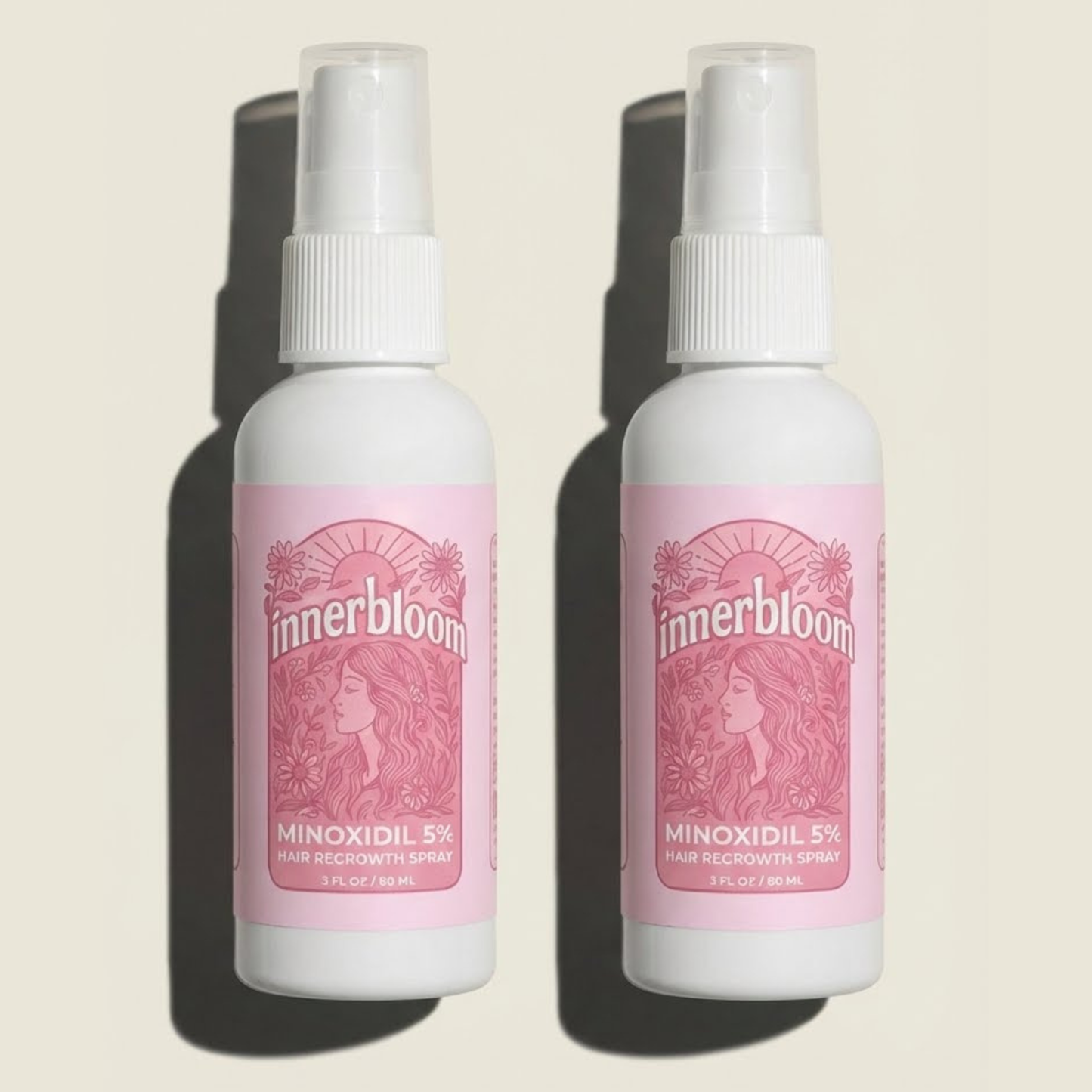 Minoxidil 5% Hair Growth Spray for Women (2 Pack)